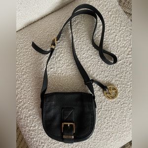 Black Leather Michael Kors Crossbody Bag